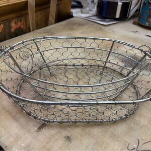 Elegant Silver Wire Metal Storage Baskets
